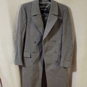 Pierre Cardin Double-Breasted Gray Trench Coat